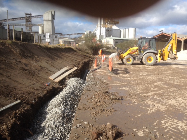 Drainage installation, Aggregate Industries, Croft Quarry, Leicester