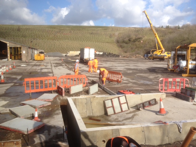 Drainage installation, Aggregate Industries, Croft Quarry, Leicester